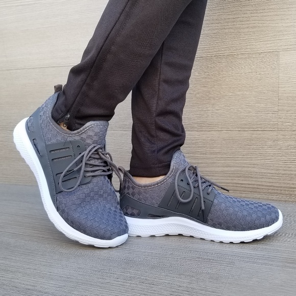 Shoes - Light Weight Stylish Athletic Gray Sneakers-D